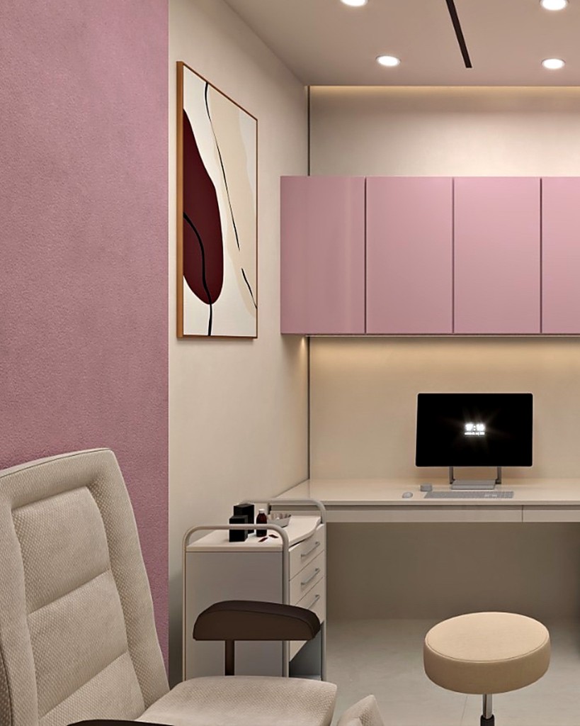 A consultation room at the Hiba by Anthalora clinic in Dubai