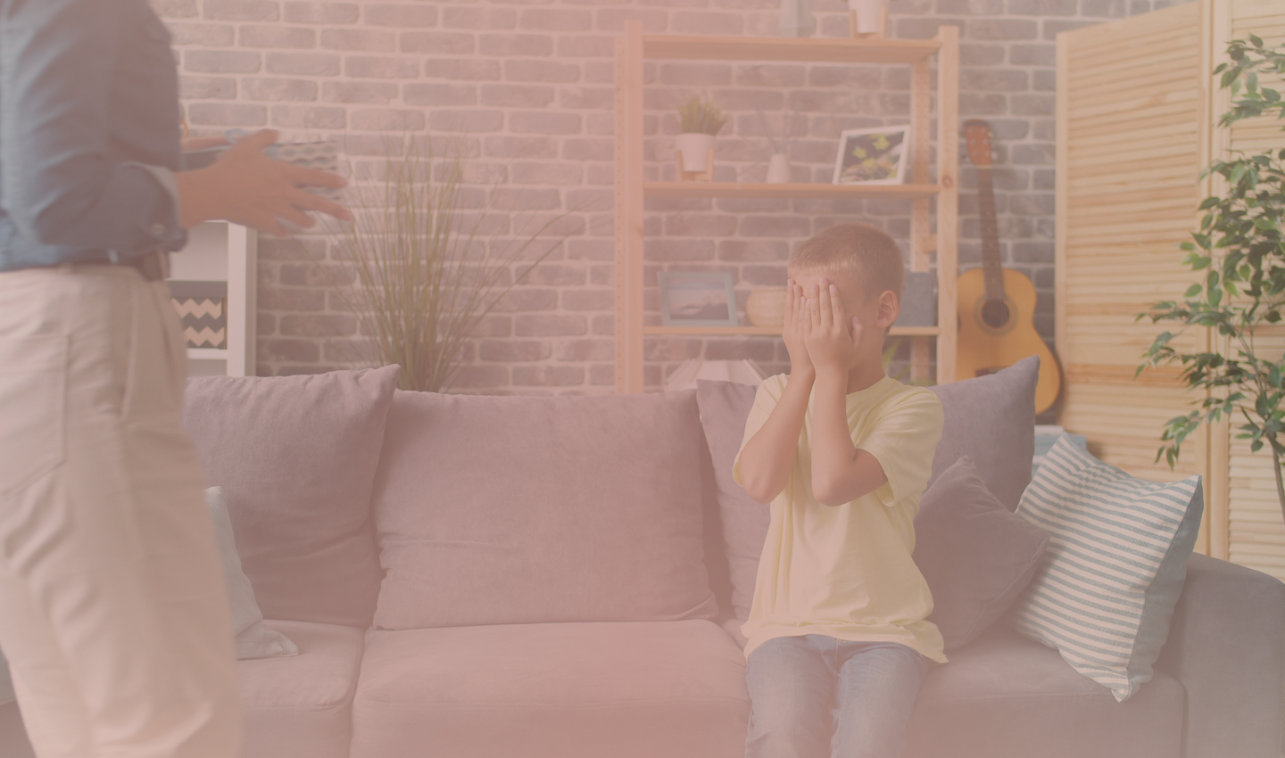 A father and son spending time together at home